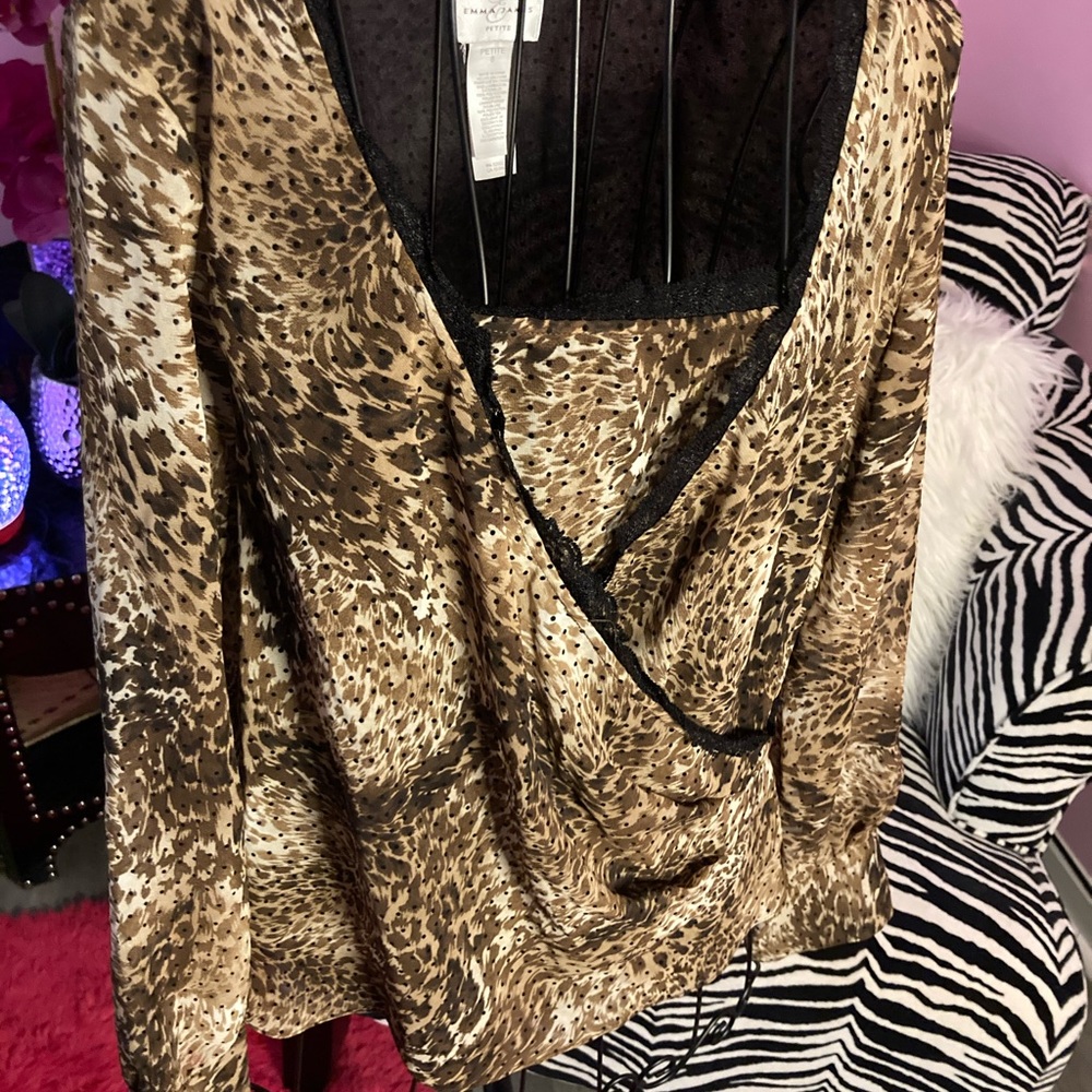 Beautiful animal-print blouse